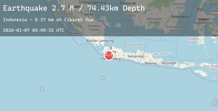 Map of Java, Indonesia
