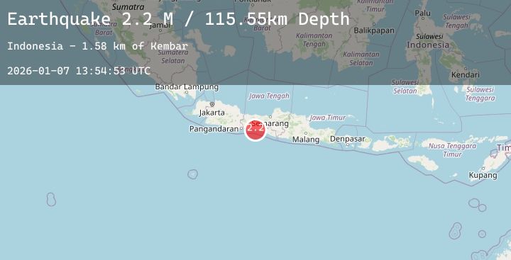 Map of Java, Indonesia