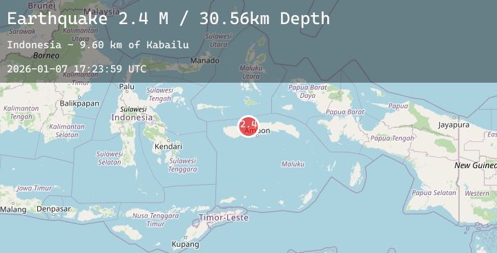 Map of Seram, Indonesia