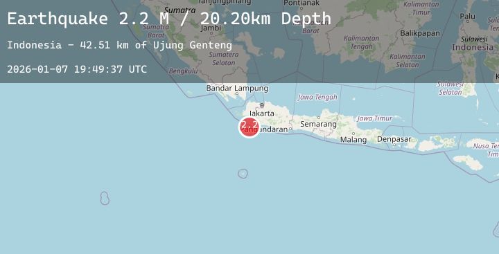 Map of Java, Indonesia