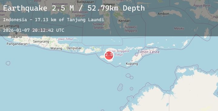 Map of Sumba Region, Indonesia