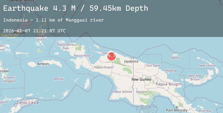 Map of West Papua, Indonesia