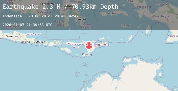 Map of Flores Region, Indonesia