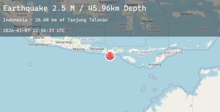 Map of Sumbawa Region, Indonesia