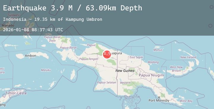 Map of West Papua, Indonesia