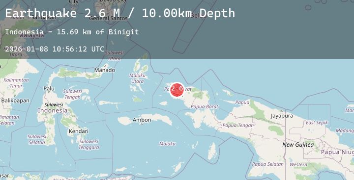 Map of West Papua Region, Indonesia