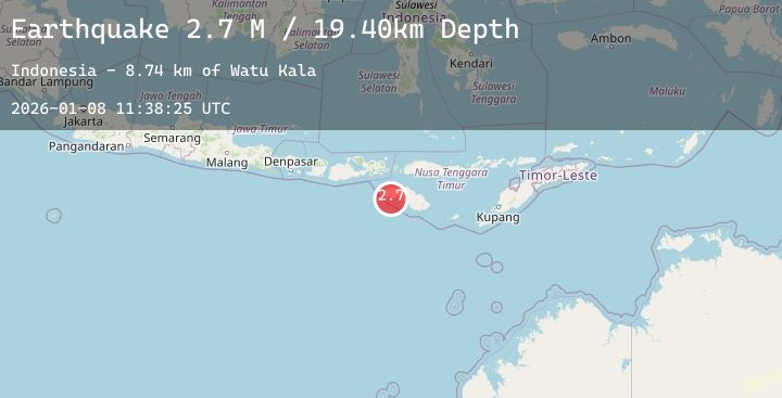Map of Sumba Region, Indonesia
