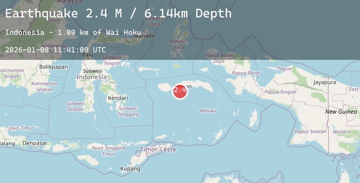 Map of Seram, Indonesia