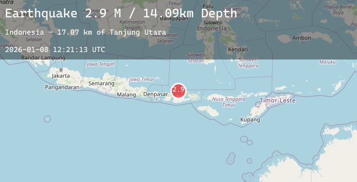 Map of Sumbawa Region, Indonesia