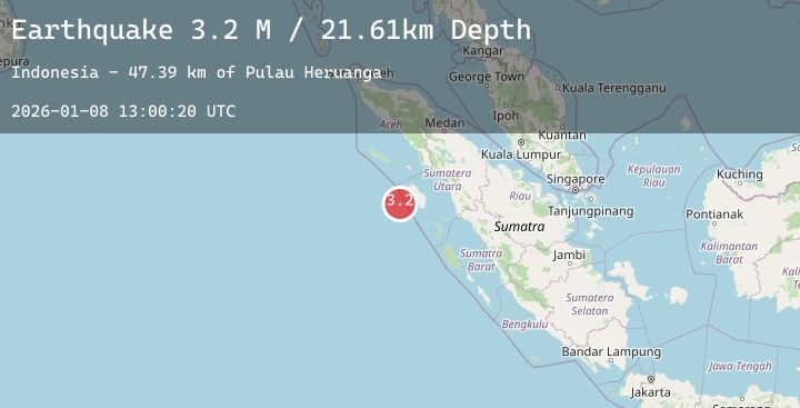 Map of Off West Coast of Northern Sumatra