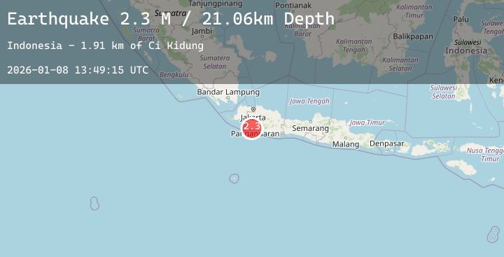 Map of Java, Indonesia