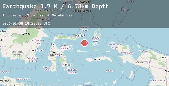 Map of Southern Molucca Sea