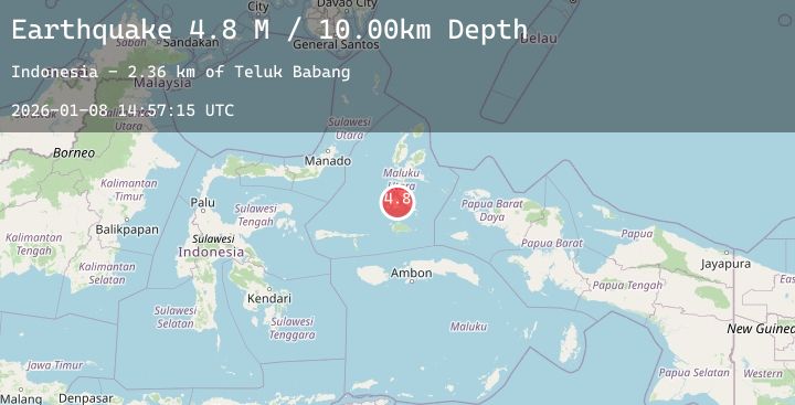 Map of Halmahera, Indonesia