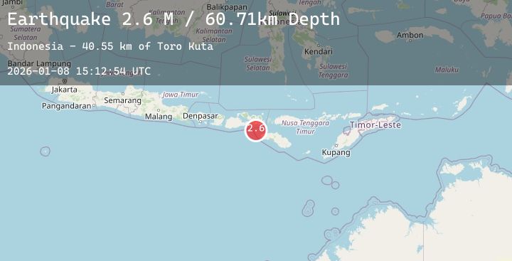 Map of Sumbawa Region, Indonesia