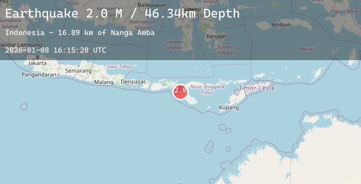 Map of Sumba Region, Indonesia