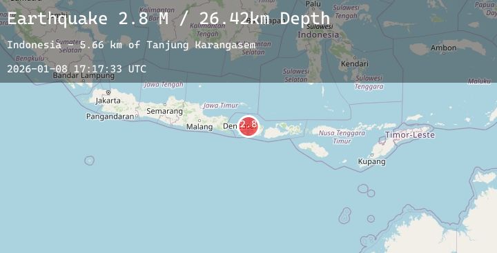 Map of Bali Region, Indonesia