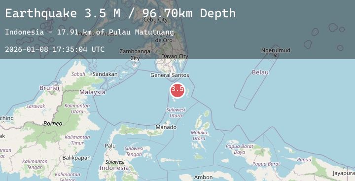 Map of Talaud Islands, Indonesia