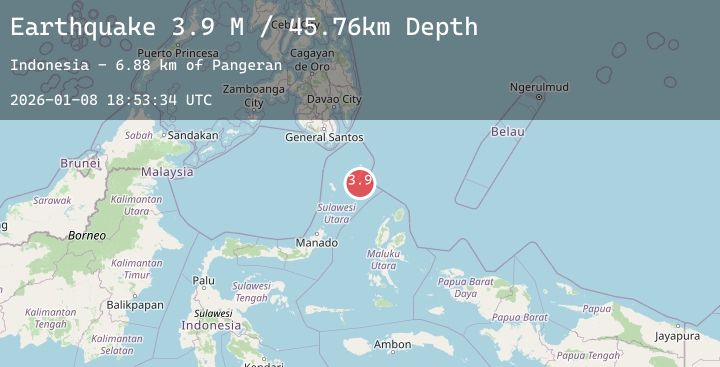 Map of Talaud Islands, Indonesia