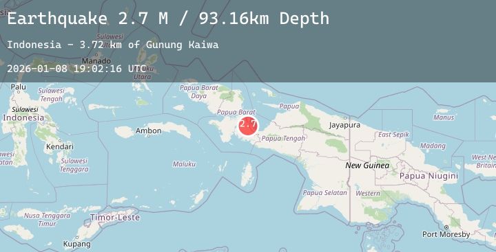Map of West Papua Region, Indonesia