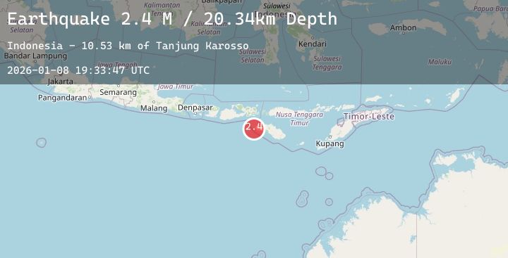 Map of Sumbawa Region, Indonesia