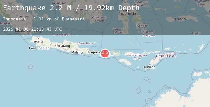Map of Sumbawa Region, Indonesia
