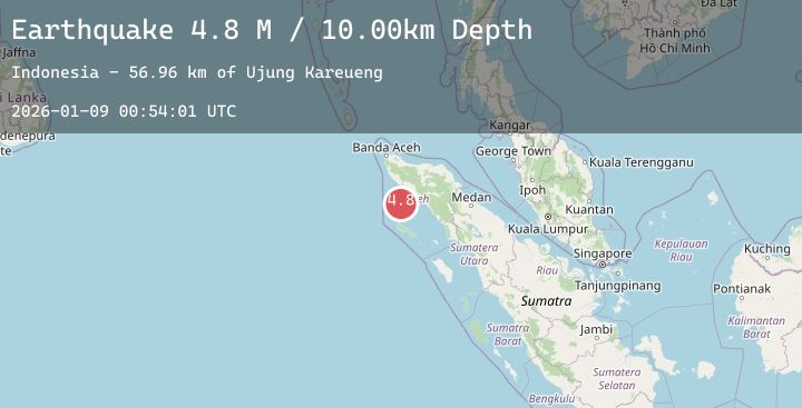 Map of Off West Coast of Northern Sumatra
