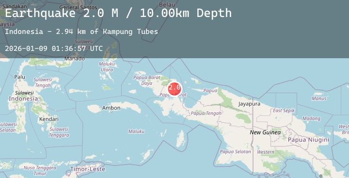 Map of West Papua Region, Indonesia