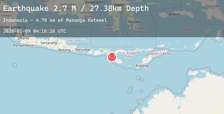 Map of Sumba Region, Indonesia