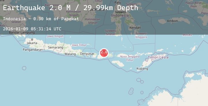 Map of Sumbawa Region, Indonesia