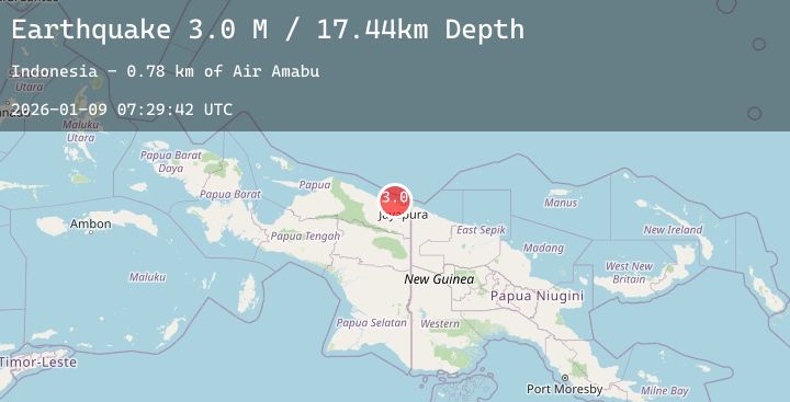 Map of Near North Coast of West Papua