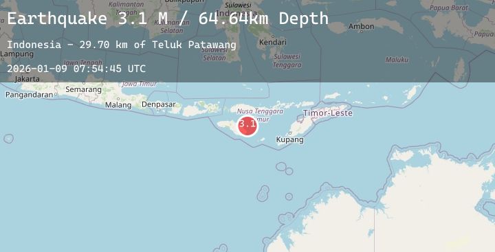Map of Sumba Region, Indonesia