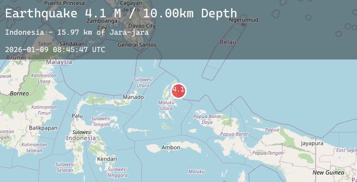 Map of Halmahera, Indonesia