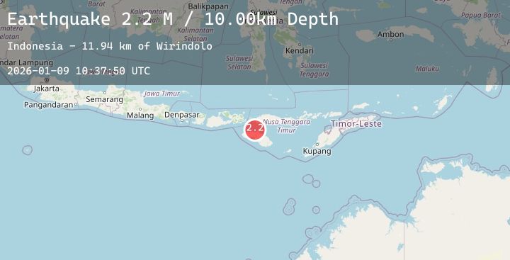 Map of Sumba Region, Indonesia
