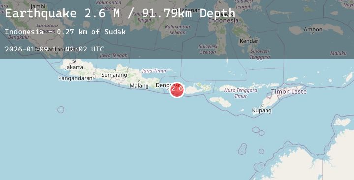 Map of Sumbawa Region, Indonesia
