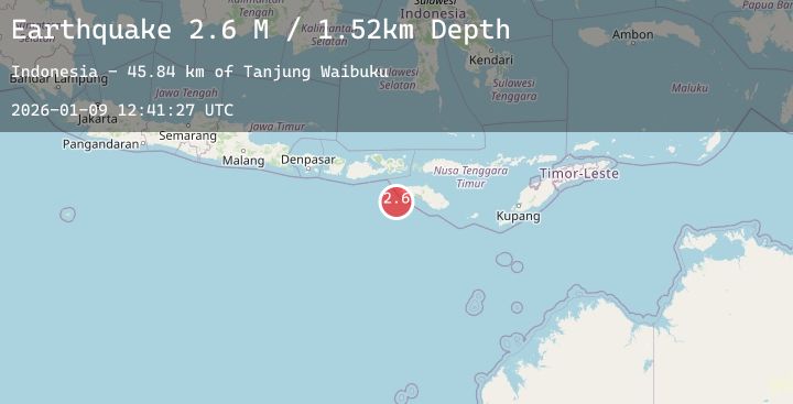 Map of Sumbawa Region, Indonesia