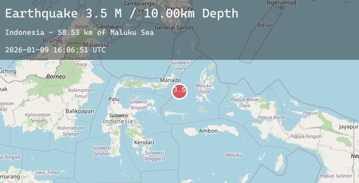 Map of Northern Molucca Sea