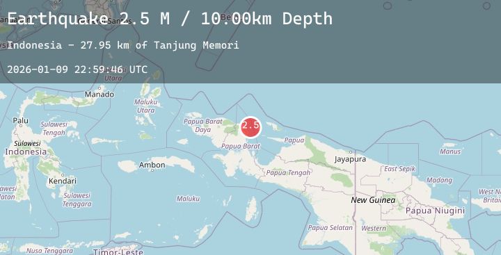 Map of West Papua Region, Indonesia