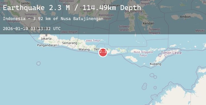 Map of Bali Region, Indonesia