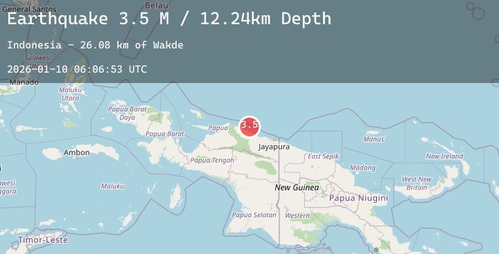 Map of Near North Coast of West Papua