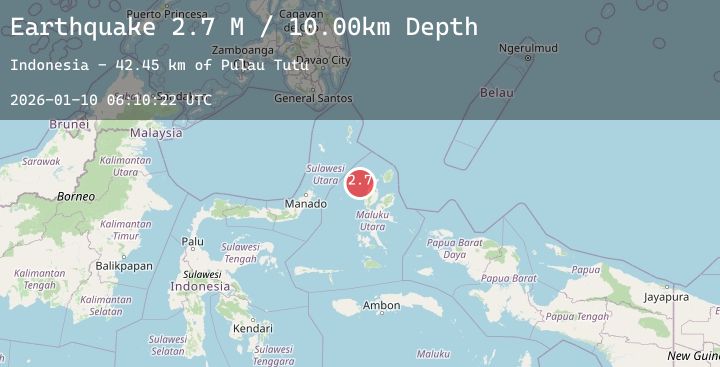 Map of Halmahera, Indonesia