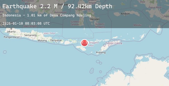 Map of Flores Region, Indonesia