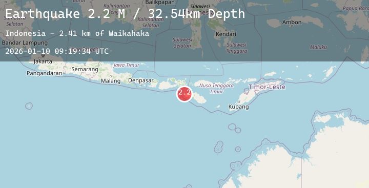 Map of Sumbawa Region, Indonesia