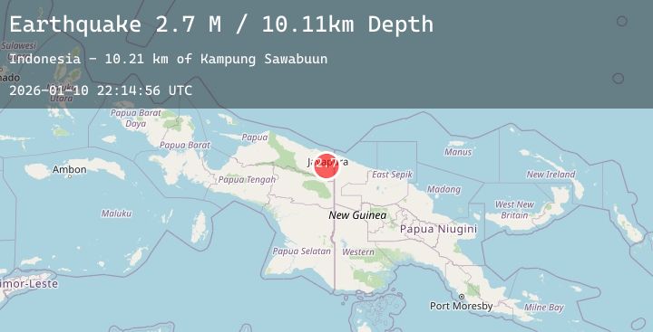 Map of West Papua, Indonesia