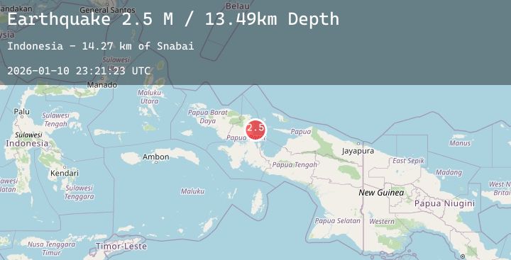 Map of West Papua Region, Indonesia