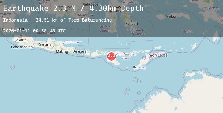 Map of Sumba Region, Indonesia