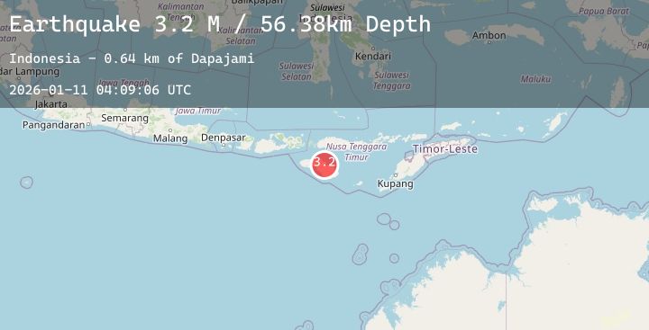 Map of Sumba Region, Indonesia