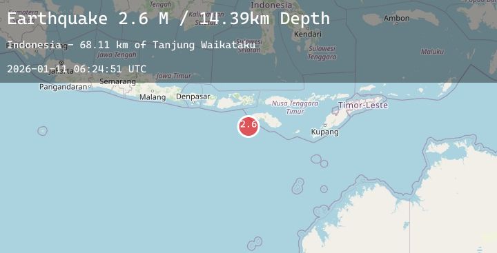 Map of South of Sumbawa, Indonesia