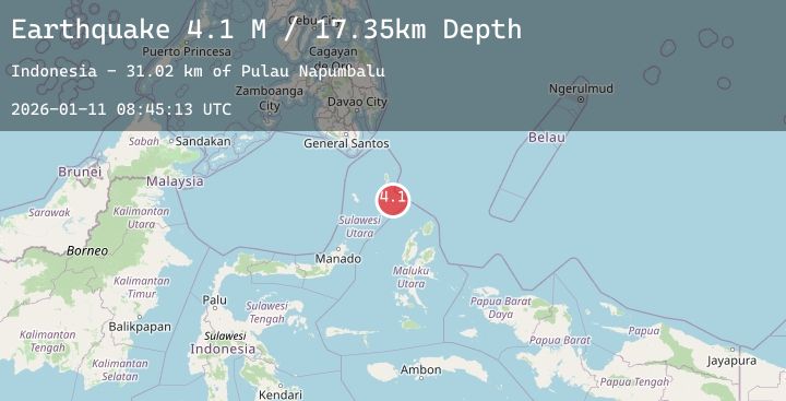 Map of Talaud Islands, Indonesia