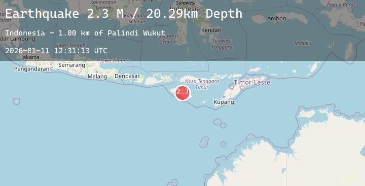 Map of Sumba Region, Indonesia