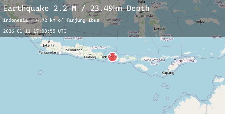 Map of Bali Region, Indonesia